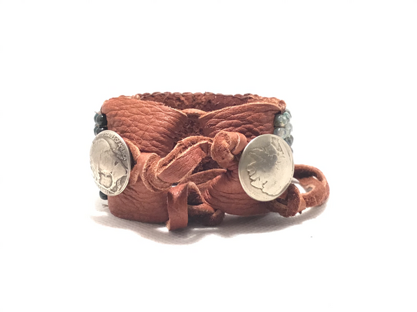 Bison Button Cuff