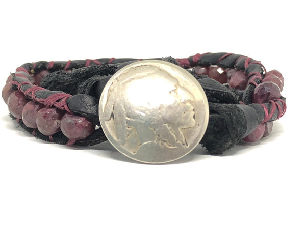 Ruby Vintage Wrap Bracelet