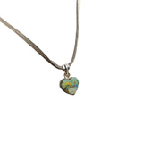 Self-Focus Opal Heart Neckalce