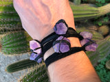 Amethyst Leather Bracelet