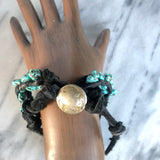 Indian Head Button Wrap Bracelet