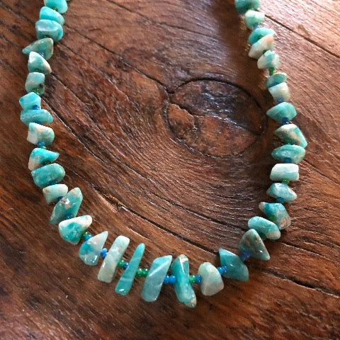 Chrysocolla in Quartz Necklace