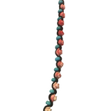 Rose's and Turquoise Zigzag Hatband