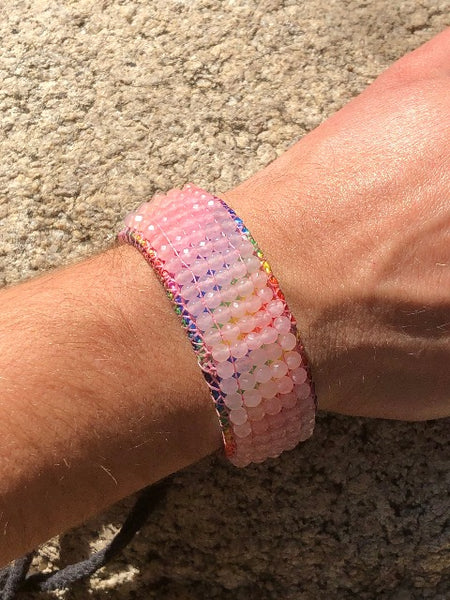 Rose Quartz Rainbow Bracelet