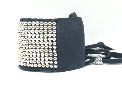 Sterling Beaded Cuff