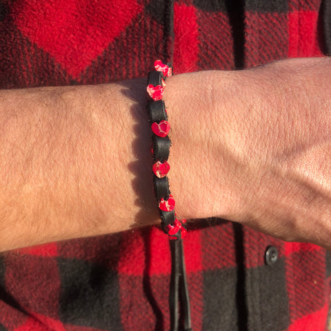 Red Jasper Heart Bracelet