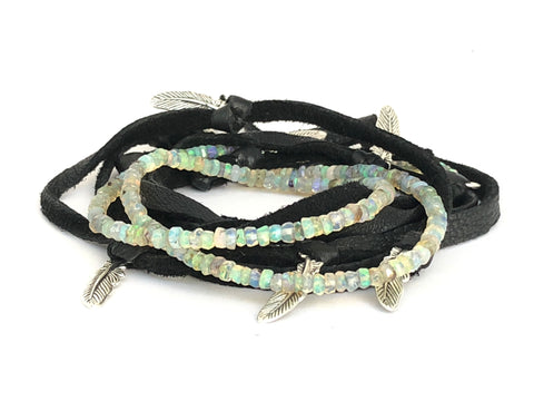 Rainbow Opal Wrap Bracelet