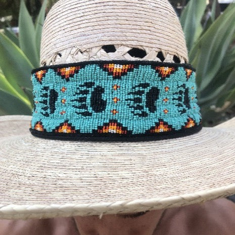 Bear Paw Beaded Hatband