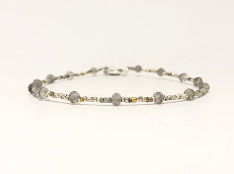 Labradorite  Beaded Bracelet