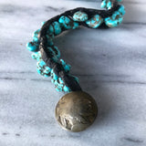 Indian Head Button Wrap Bracelet