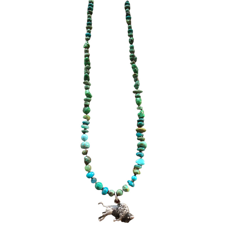 Turquoise Bison Necklace