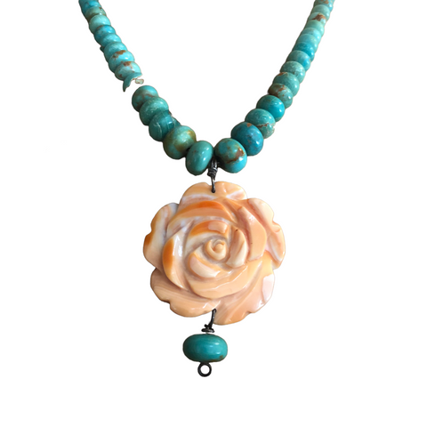 Rose Turquoise Necklace