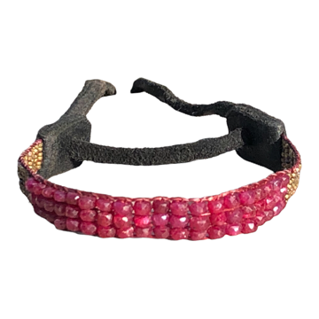 Ruby Beaded Bracelet