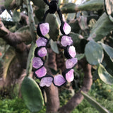 Purple Amethyst Leather Bracelet