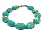 Oval Shape Sediment Jasper Bracelet