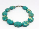 Oval Shape Sediment Jasper Bracelet