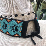 Bear Paw Beaded Hatband