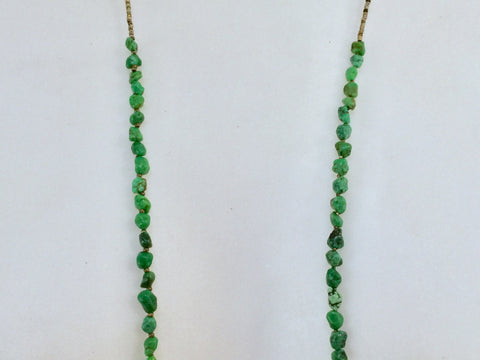 Open Heart Green Turquoise Necklace