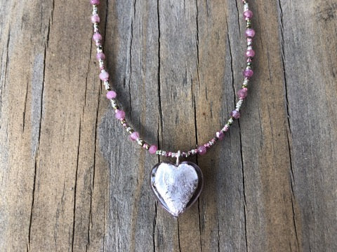 Pink Heart Necklace