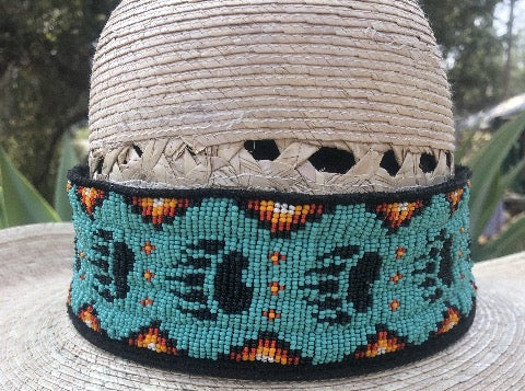 Bear Paw Beaded Hatband