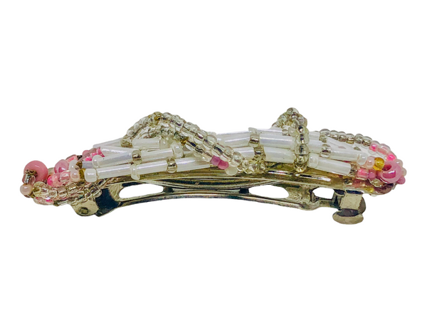 Pink and White Hair Barrette